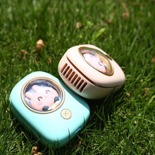 太空舱卡通挂脖式便携无叶手持迷你小风扇！ 商品图4