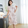剩S/M 米思阳【新中式旗袍】2025夏季中国风蕾丝印花裙显瘦连衣裙2231 商品缩略图4