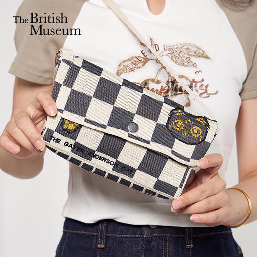 大英博物馆 盖亚·安德森猫和她的朋友们系列 格纹针织包 单肩包 斜挎包 男女通用款 商品图0