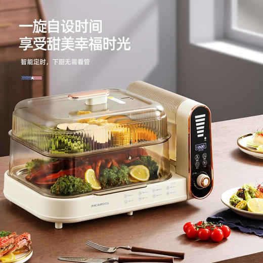 【小家电】迈卡罗MC-ZL221电蒸锅 电煮锅 电火锅多功能家用电锅蒸包子锅电热锅煮蛋器HF 商品图1