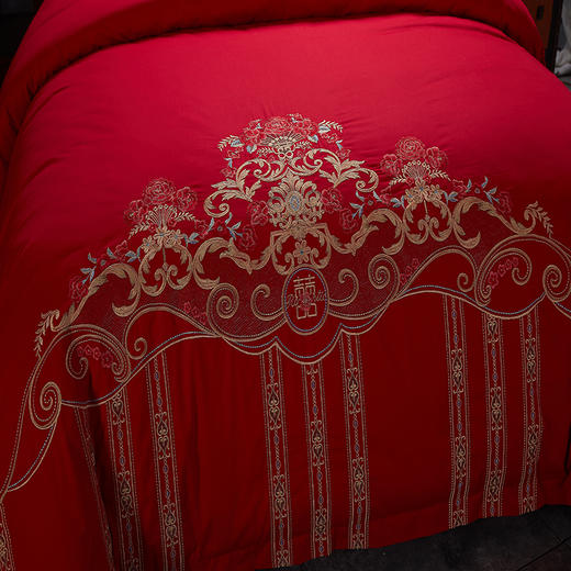 恒源祥 爱在花开 全棉绣花婚庆四件套 商品图3