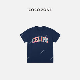 COCO ZONE"鲁比T"夏季宽松圆领字母短袖T恤休闲百搭上衣CC2B0859