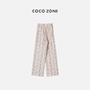COCO ZONE 通勤风休闲彩色条纹系绳阔腿长裤 23C18869 商品缩略图1