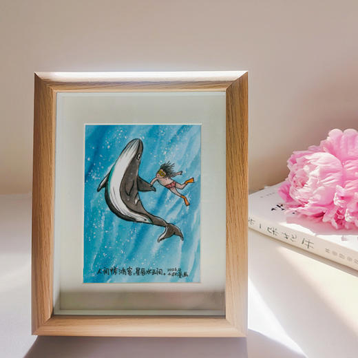 小林漫画  7寸原木色小摆台   馈赠礼品 时光纪念  一个小小摆台相框承载着满满的心意 商品图2