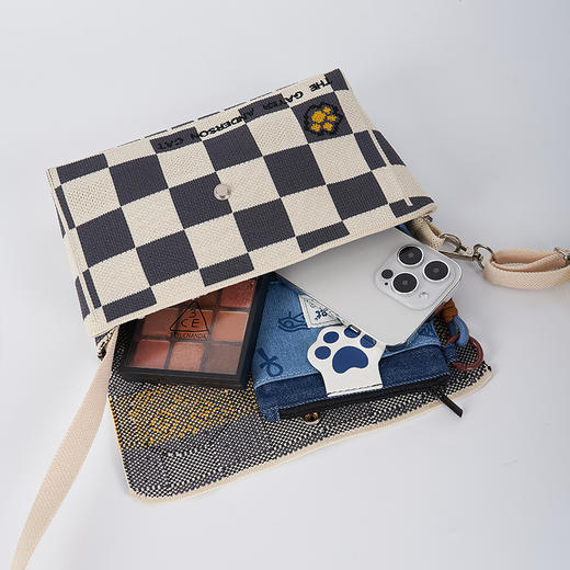 大英博物馆 盖亚·安德森猫和她的朋友们系列 格纹针织包 单肩包 斜挎包 男女通用款 商品图3