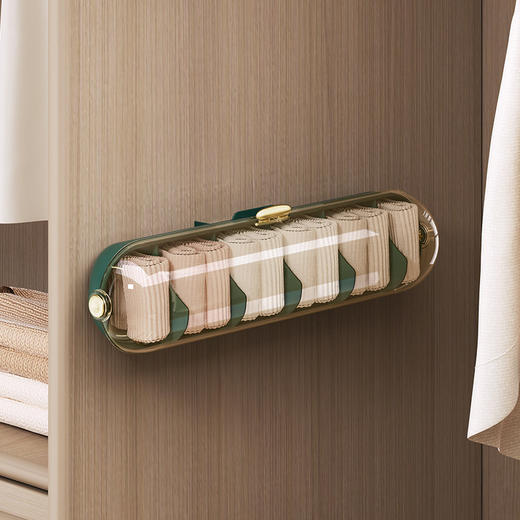 【轻奢防尘内衣收纳整理神器】卧室衣柜壁挂式分格 袜子内裤收纳盒  商品图6