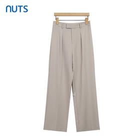 NUTS春秋款纯色宽松显瘦百搭气质休闲长裤女221073109B