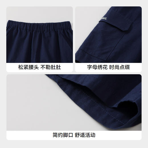 男童棉麻混纺工装裤新款安奈儿童装实体店同款XB426582 商品图4