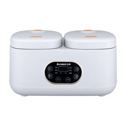 志高（CHIGO）双胆电饭煲双锅一体电饭锅家用4L二合一煮饭煲汤多功能大容量3-4个人智能预约煮粥锅 双胆双控2L 【24H预约/左右独立控制】 4L 商品图8