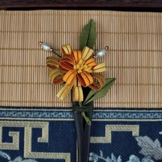 菊花多色°古风缠花发簪（款式随机） 商品图5