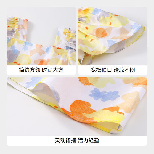 女童小清新印花连衣裙新款安奈儿童装实体店同款AG423803 商品图4