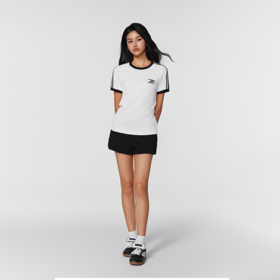 【A chock官方店】美式经典针织条纹拼接显瘦短袖街头甜辣女生t恤