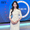 IWY/米白色气质名媛小香风连衣裙女圆领高级感修身七分袖主持人Q783 商品缩略图4