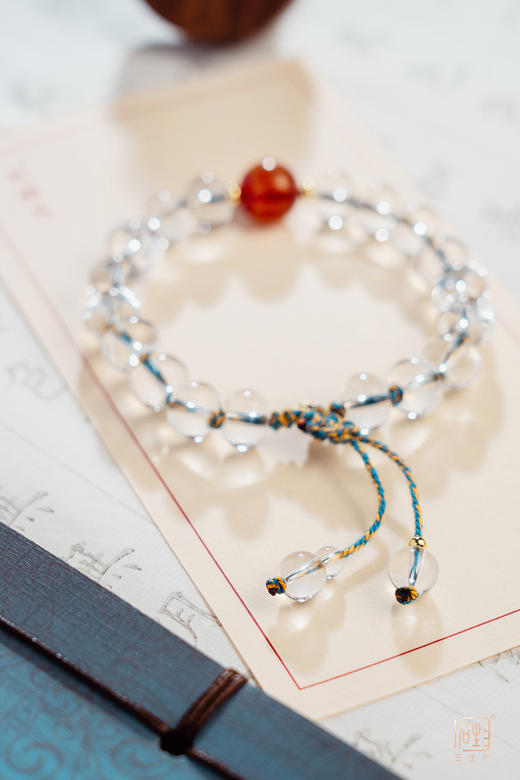 三生石“禅”文化静心·白水晶心经手链 商品图5