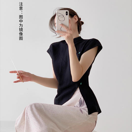 裁缝学苑AQ287设计感新中式国风复古上衣纸样女装扣开叉衬衫版型 商品图3