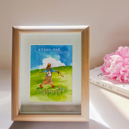 小林漫画  7寸原木色小摆台   馈赠礼品 时光纪念  一个小小摆台相框承载着满满的心意 商品图1