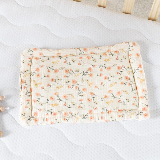 新生儿平枕午睡枕头婴儿宝宝吸汗透气枕垫纯棉宝宝0-6个月通用 商品图11