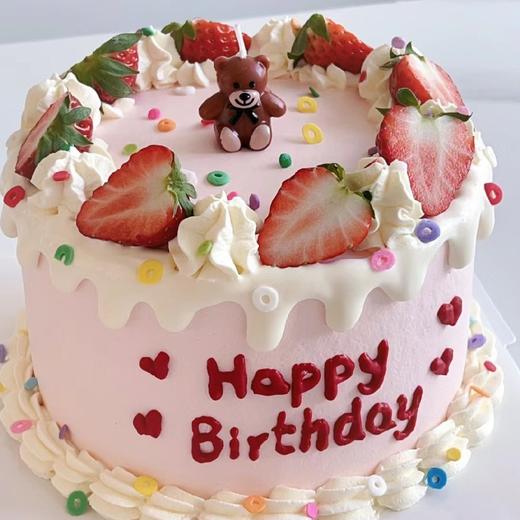 【快乐小熊创意水果蛋糕】 商品图0