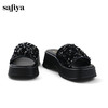 Safiya/索菲娅2024夏 松糕露趾亮片休闲厚底拖鞋 SF42110421 商品缩略图5