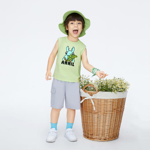 男童记忆棉凉感背心新款安奈儿童装实体店同款XB422594 商品图3