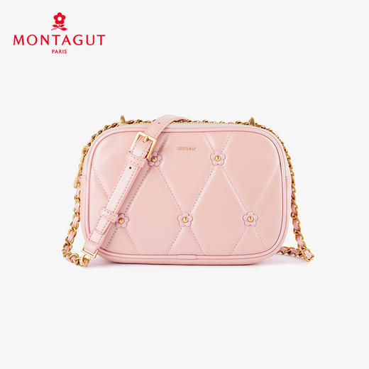 梦特娇法式时尚斜挎包女士通勤菱格羊皮女包 商品图5