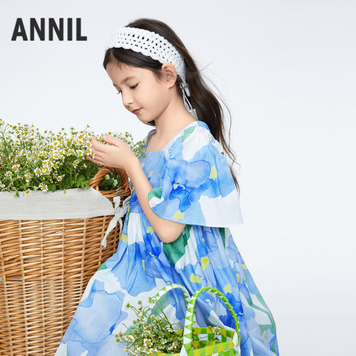女童小清新印花连衣裙新款安奈儿童装实体店同款AG423803 商品图2