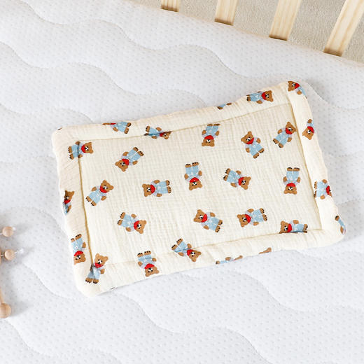 新生儿平枕午睡枕头婴儿宝宝吸汗透气枕垫纯棉宝宝0-6个月通用 商品图13