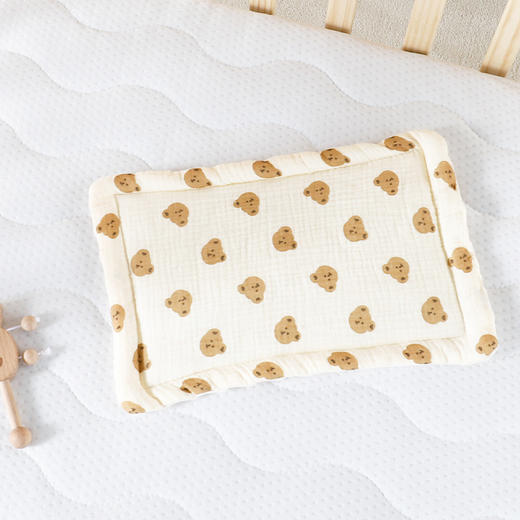 新生儿平枕午睡枕头婴儿宝宝吸汗透气枕垫纯棉宝宝0-6个月通用 商品图9