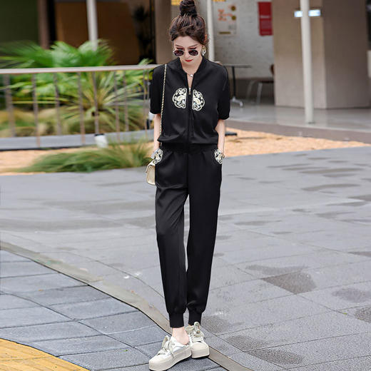 时尚减龄气质，新中式国风休闲运动服套装HR-BX2531 商品图2