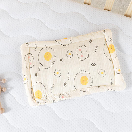 新生儿平枕午睡枕头婴儿宝宝吸汗透气枕垫纯棉宝宝0-6个月通用 商品图8