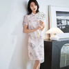 剩S/M 米思阳【新中式旗袍】2025夏季中国风蕾丝印花裙显瘦连衣裙2231 商品缩略图5
