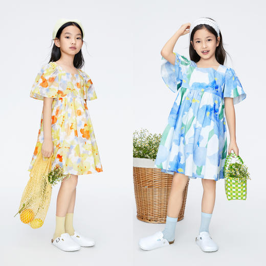 女童小清新印花连衣裙新款安奈儿童装实体店同款AG423803 商品图3