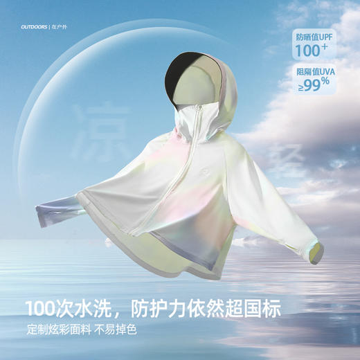 【凉感冰丝防晒 UPF100+ 升级黑胶帽檐】儿童夏日炫彩防晒外套 PXW2414 商品图5