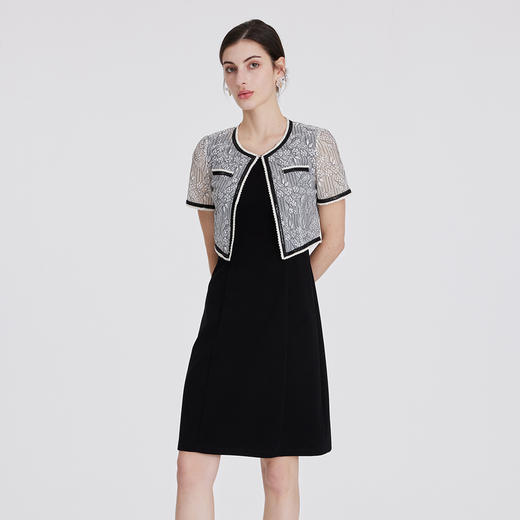 司歌蕾丝短袖外套短款百搭B891075y 商品图3