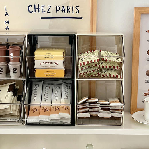 【桌面茶包收纳盒】透明亚克力咖啡胶囊茶叶置物架 办公室茶水间小架子 商品图2