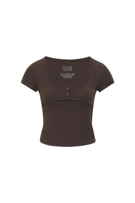 oneupU领弹力短袖T恤 商品图7