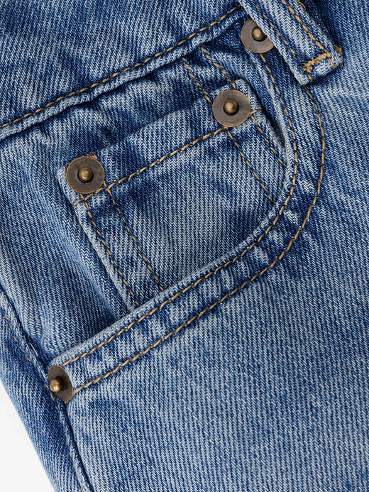 COCO ZONE "喇叭牛”夏季复古微喇牛仔裤宽松显瘦直筒裤CC1B1291 商品图5