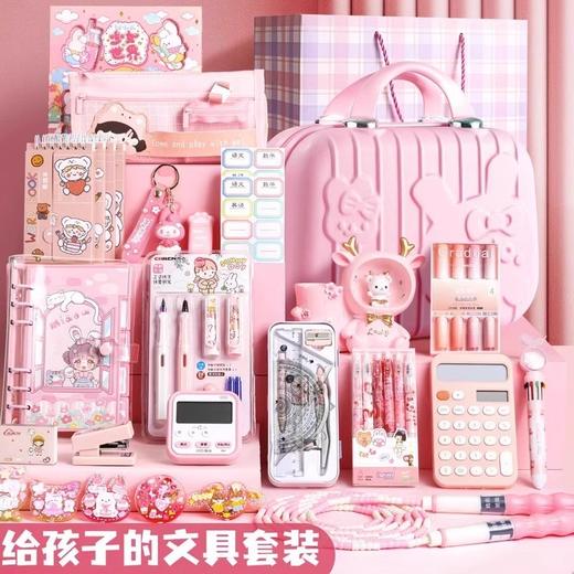 开学季礼物【女孩创意学习用品文具套装】小学大礼包礼盒装 承包一学期学习用品 商品图1