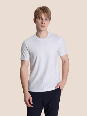 callisto白色棉混纺短袖T恤 STTSS115C