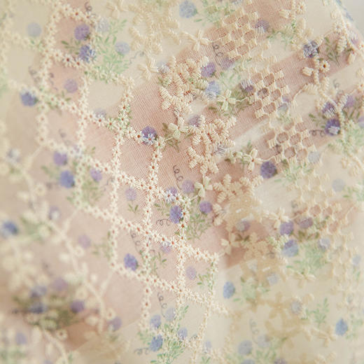 法式碎花门帘隔断帘半帘家用免打孔洗手间厨房布帘夏季 商品图1