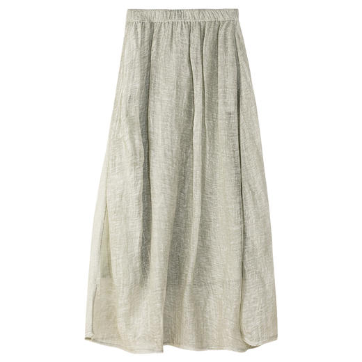 牧衣游原创 炒色进口棉麻半裙禅意质朴宽松百搭半身裙女新款 繁霜 商品图4