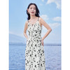 【专属特价】熙世界水墨碎花吊带连衣裙新款夏季收腰又甜又辣裙子雪纺度假裙 商品缩略图0