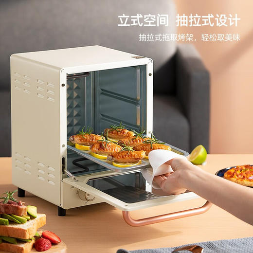 【小家电】迈卡罗MC-KX12M烤箱家用多功能电烤箱三层烤位烘焙蛋糕机械操控HF 商品图4