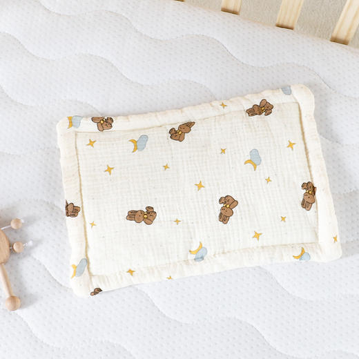 新生儿平枕午睡枕头婴儿宝宝吸汗透气枕垫纯棉宝宝0-6个月通用 商品图10