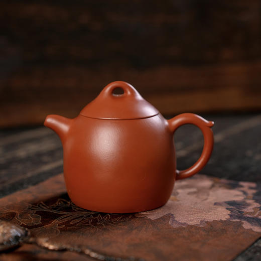 秦权壶 孙雯 宜兴原矿茶壶紫砂壶功夫茶泡茶壶朱泥紫砂茶具仿古 商品图0