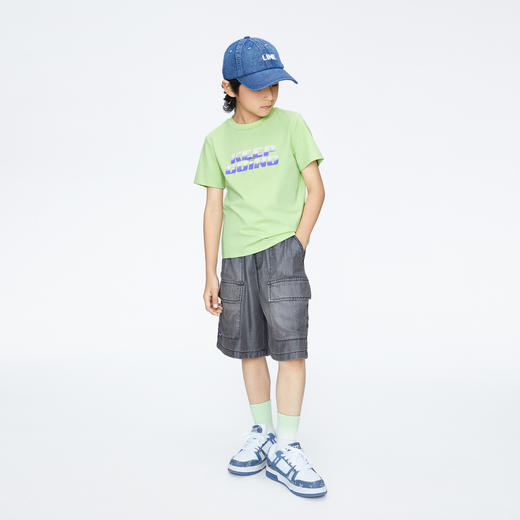 男童拼色凉感短袖T恤新款安奈儿童装实体店同款AB421763 商品图3