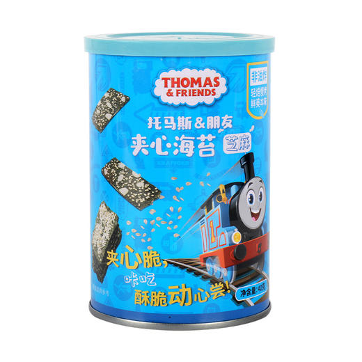【口口脆香，咔嚓咔嚓脆~】托马斯&朋友夹心海苔40g 小火车海苔零食 芝麻炒米椰蓉味 即食海苔片-QQ 商品图3