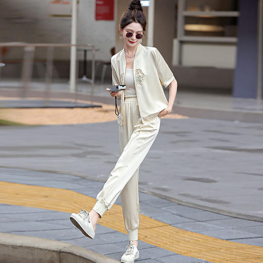时尚减龄气质，新中式国风休闲运动服套装HR-BX2531 商品图1