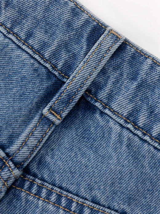 COCO ZONE "喇叭牛”夏季复古微喇牛仔裤宽松显瘦直筒裤CC1B1291 商品图7