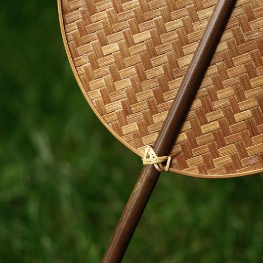 大漆竹编扇 宋式把玩扇子 中式复古掌扇宋风夏季纳凉便携 商品图8